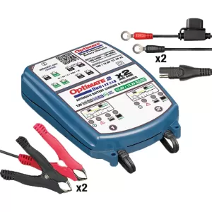 Thiết bị nạp ắc quy xe máy 2 cặp sạc 12V/0.8A